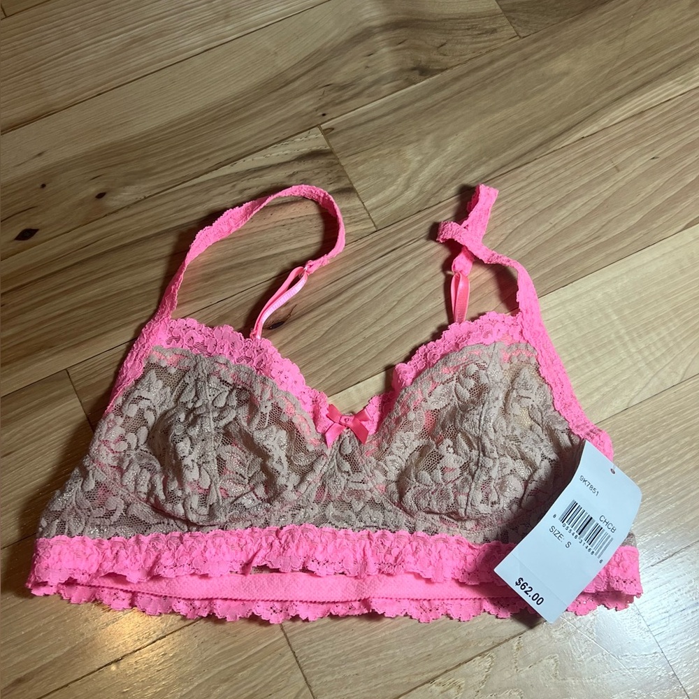 Hanky Panky NWT bralette - nude-hot pink